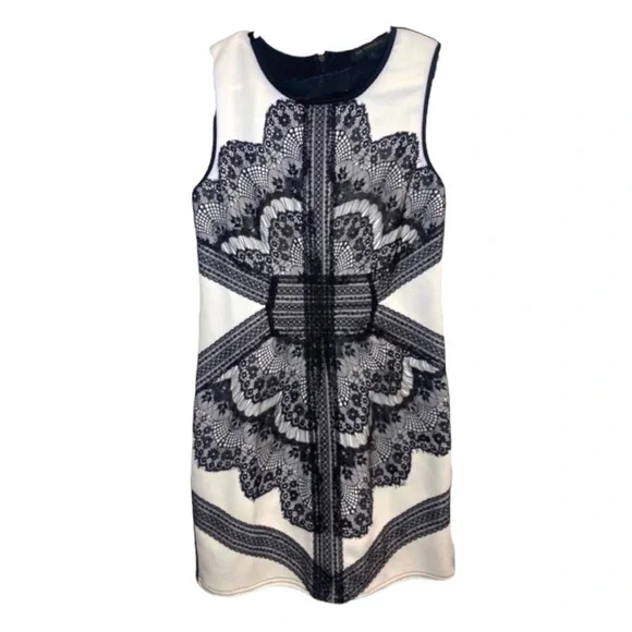 The Vintage Shop Black & White Lace Dress New - Picture 7 of 12